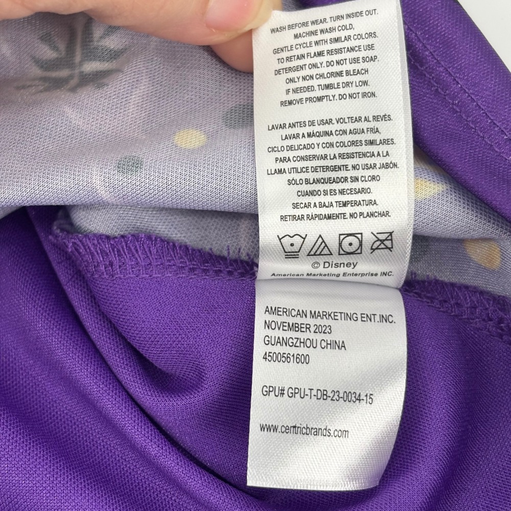 Disney Frozen Anna Purple Night Gown Sparkle Mesh Sleepwear Toddler Girls 2T NEW - Picture 8 of 9